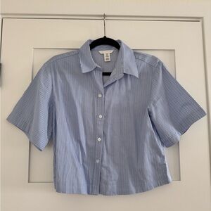 H&M Blue Striped Women's Top